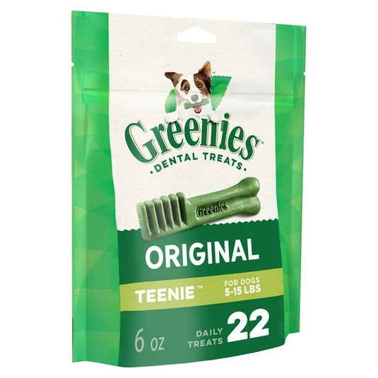 Greenies Original Teenie Natural Dental Care Dog Treats, 6 oz Pack