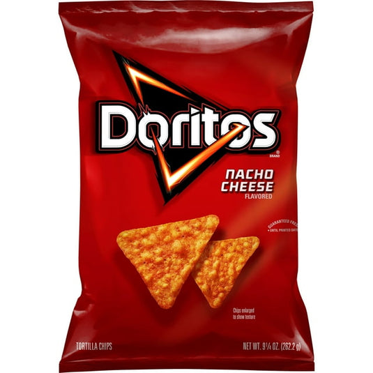 Doritos Nacho Cheese Flavored Tortilla Chips Snacks Chips, 9.25 oz