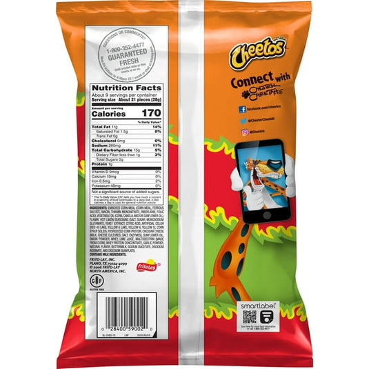 Cheetos, Crunchy Flamin' Hot Limon, Cheese Flavored Snacks