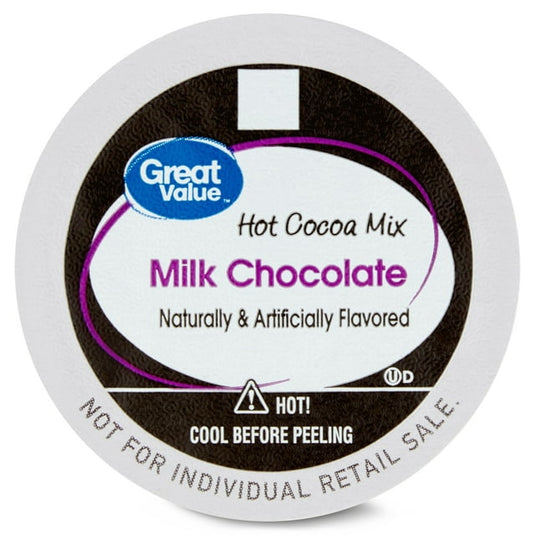 Great Value Milk Chocolate Hot Cocoa Mix, 12 Ct, Single Serve Cups