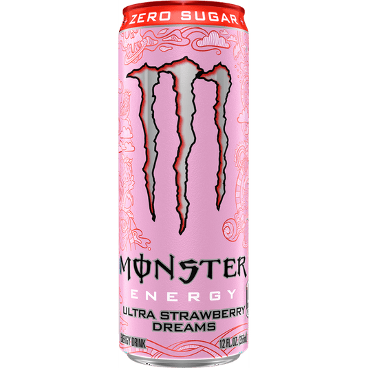 Monster Ultra Strawberry Dreams, Sugar Free Energy Drink,