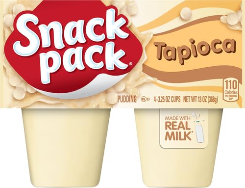 Snack Pack Tapioca Pudding, 4 Count Pudding Cups