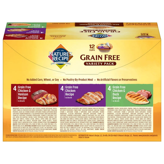 Nature’s Recipe Grain Free Chicken Recipe, Chicken & Venison Recipe and Chicken