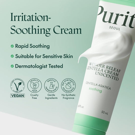 PURITO SEOUL Wonder Releaf Centella Cream Unscented for Sensitive Skin