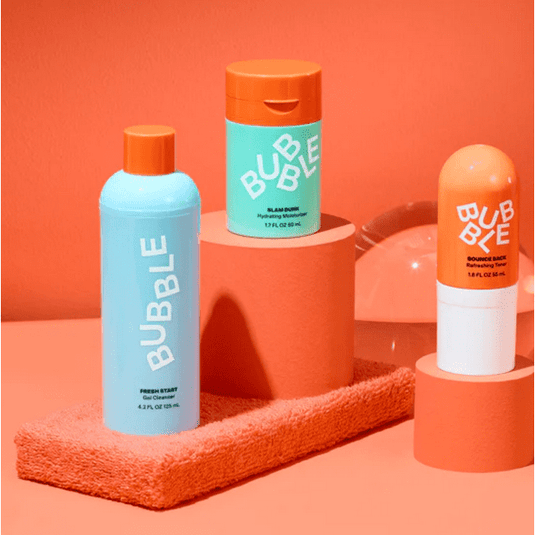 Bubble Skincare 3-Step Hydrating Routine Bundle, for Normal to Dry Skin