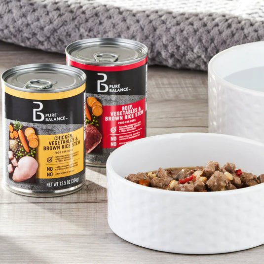 Pure Balance Beef Stew and Chicken Stew Wet Dog Food Variety Pack