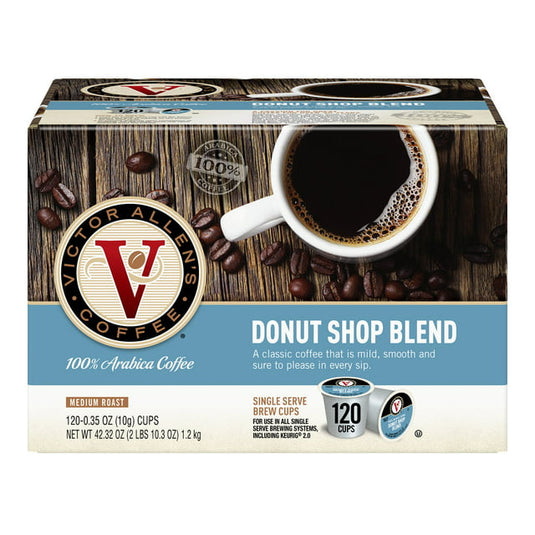 Victor Allen's Coffee Donut Shop Blend, Medium Roast, 200 Count