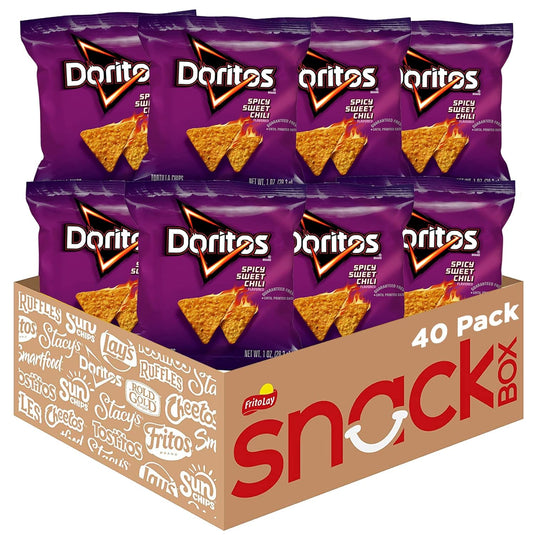 Doritos Flavored Tortilla Chips, Nacho Cheese, 1 Ounce (Pack of 40)