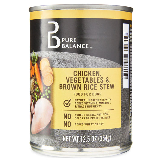 Pure Balance Beef Stew and Chicken Stew Wet Dog Food Variety Pack