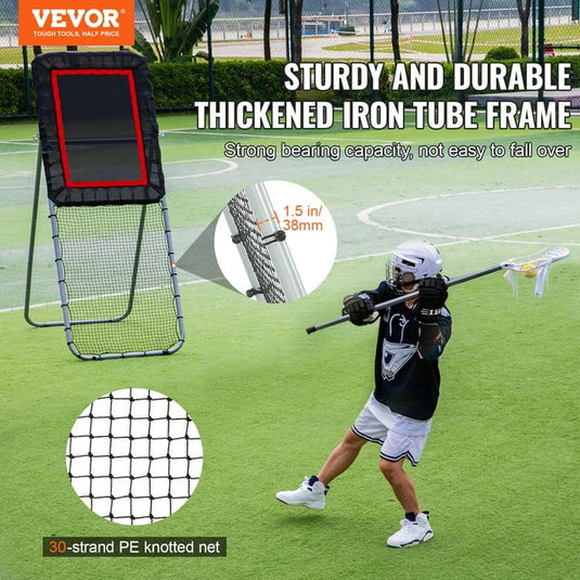 SKYSHALO 3x8ft Lacrosse Baseball Rebounder Softball Bounce Pinchback Net Adjustable