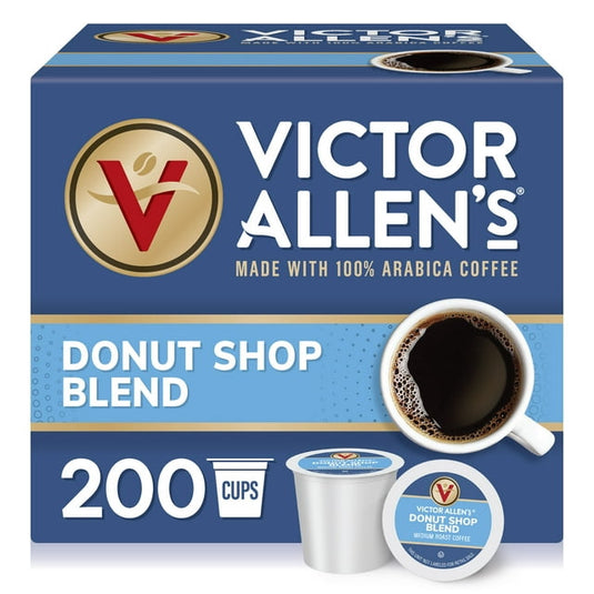 Victor Allen's Coffee Donut Shop Blend, Medium Roast, 200 Count